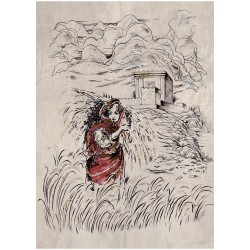 "Ruth" In The Field Hand Signed, Size Large | Art | Judaica